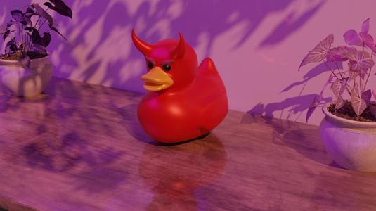 Demon/Devil rubber duck for Halloween