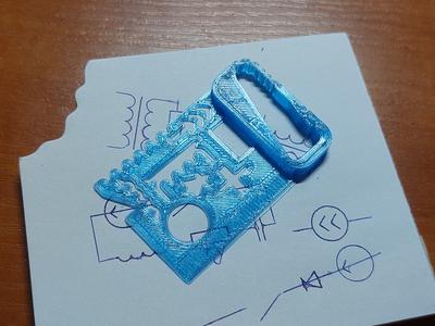 Electronic components template keychain