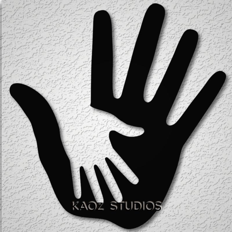 Fathers Day Hands Child and Parent Wall Art