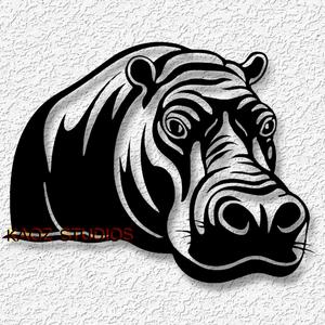 hippo wall art hippopotomus wall decor animal decoration