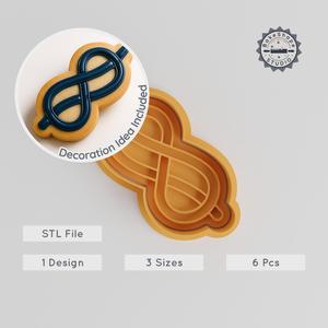 Nautical Knot Shape Cutter & Stamp Set, Cookie & Fondant Tool, Small to Large Sizes, Rope Twist & Sea Knot Designs PRODUCT_1114