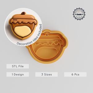 Dough Shape Cutter & Stamp, Perfect for Cookies & Fondant, 6-Piece Set, Includes S/M/L Sizes PRODUCT_737