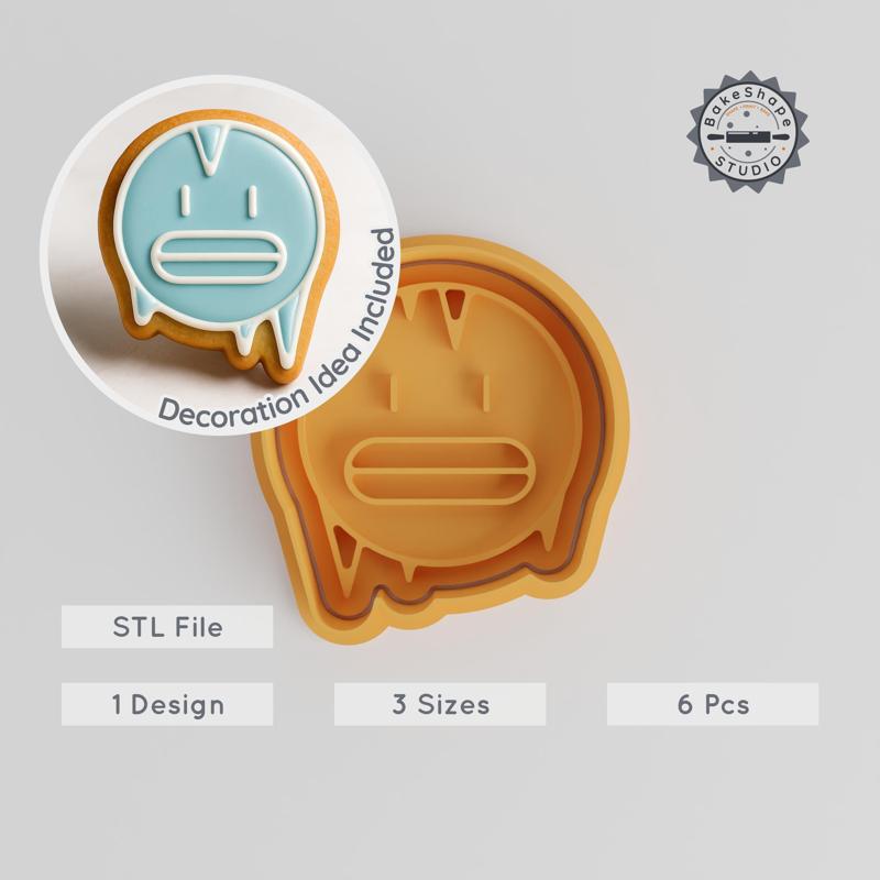 Winter Expression Shape Cutter & Stamp, Set of 6, Perfect for Cookie & Fondant, S/M/L PRODUCT_796