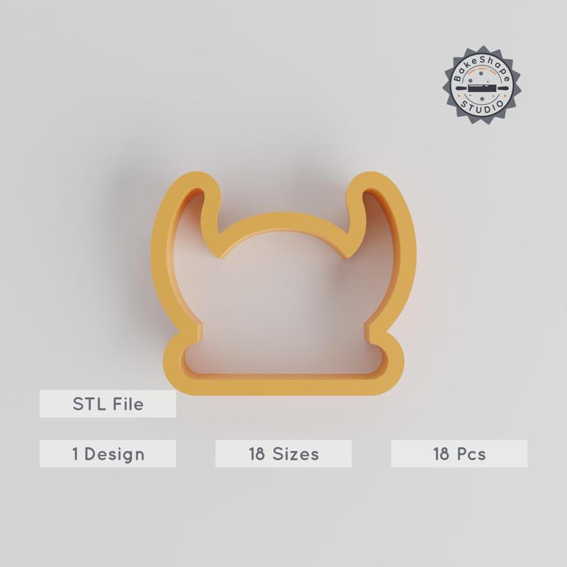 Viking Helmet Shape Cutter, Warrior Helm Cookie Mold Set, 18 Sizes from 0.75" to 5", Perfect for Fondant & Clay PRODUCT_1441