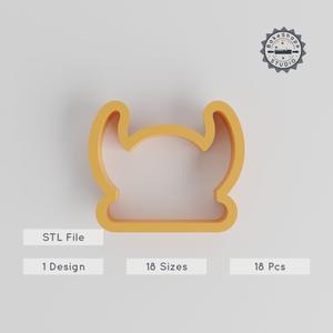 Viking Helmet Shape Cutter, Warrior Helm Cookie Mold Set, 18 Sizes from 0.75" to 5", Perfect for Fondant & Clay PRODUCT_1441