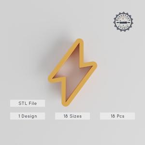 Lightning Bolt Shape Cutter Collection, 18 Sizes, Perfect for Cookies, Fondant & Clay PRODUCT_159