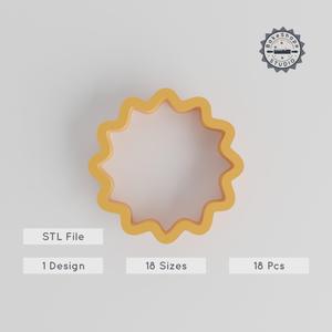 Sun Shape Cutter, Cookie & Fondant Tool, 18-Piece Set, Various Sizes, Weather & Sunshine Themes PRODUCT_120