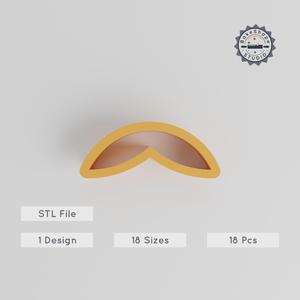 Moustache Shape Cutter Set, 18 Sizes, Perfect for Cookies, Fondant & Clay PRODUCT_258