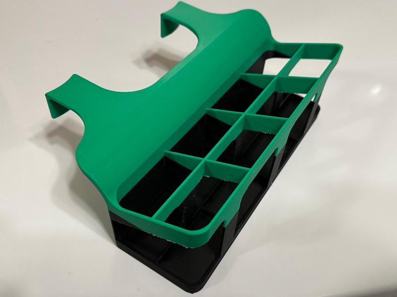 Remote caddy, 8 remotes, hangs from cupholders