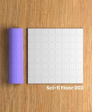Collection SpringGreen | Sci-fi Floor 002 | Polymer Clay Seamless Texture Roller