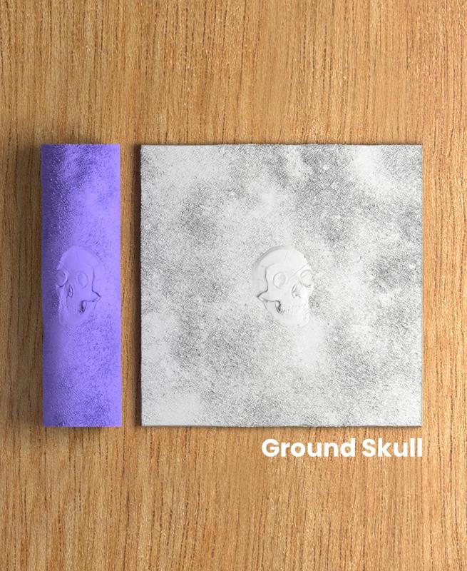Collection SpringGreen | Ground Skull 001 | Polymer Clay Seamless Texture Roller