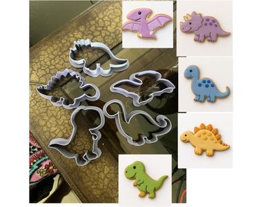 5-Piece Dinosaur Cookie Cutter Set