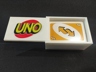 Uno Card Box with a slide lid, fits 112+ cards
