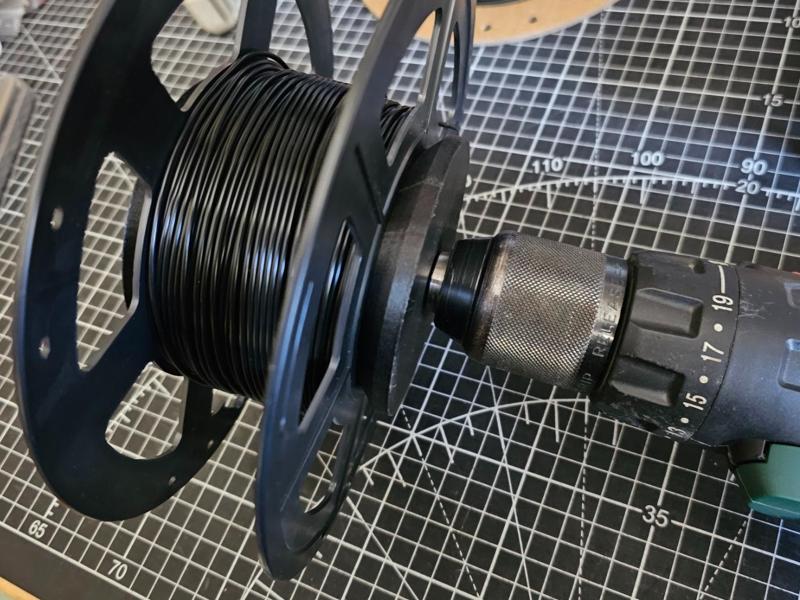 filament winder for drill