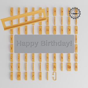 Liberation Sans Bold Font Tiles Set, 1/2" Size, 80 Piece Collection for Clay, Cookies & Fondant PRODUCT_2807