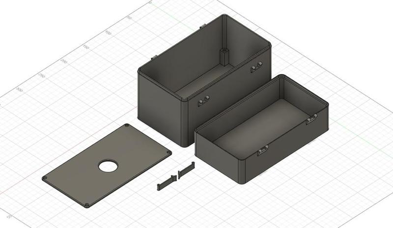 Hinged double bottom box