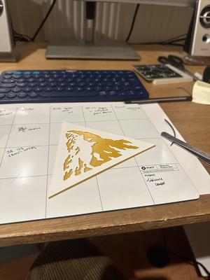 Toblerone logo coaster