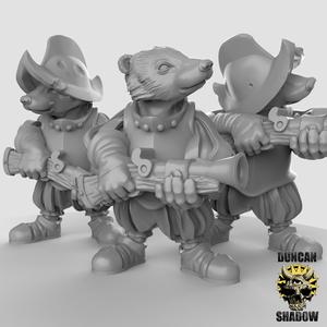 Badger Warriors with Blunderbuss (pre supported)