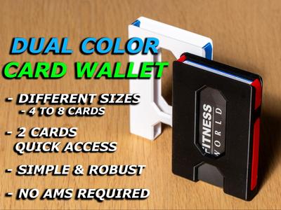 Dual Color Card Wallet - Sizes for 4 to 8 cards