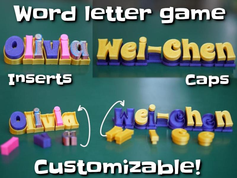 Single Extruder - dual color - Word letter game