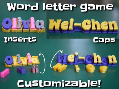 Single Extruder - dual color - Word letter game