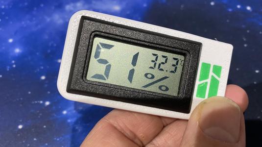 Rounded rectangle Hygrometer magnetic holder for Bambu Lab P1S