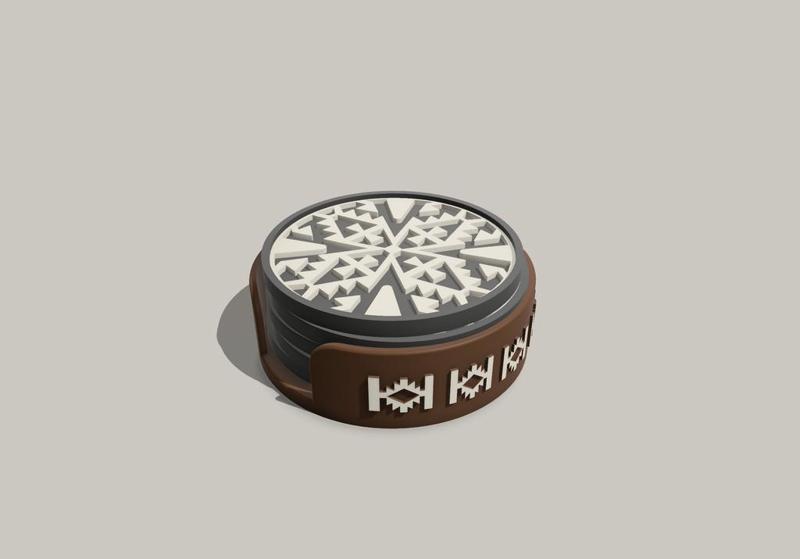Eli Belinde motif for Anatolian Rug Motif Coaster Set