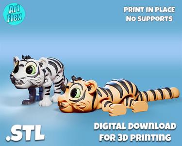 Cute Flexi Tiger Print In Place