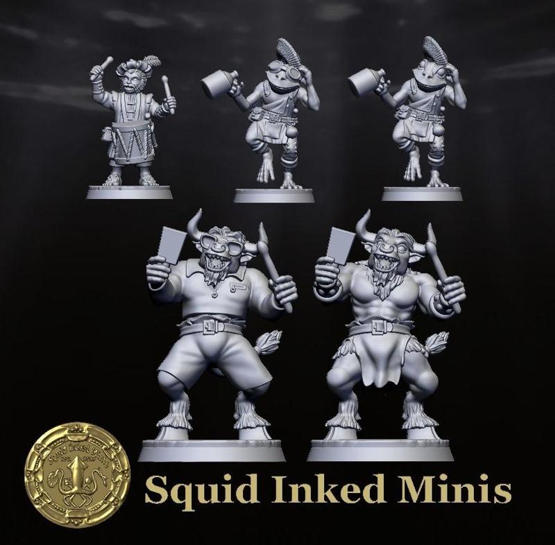 Bard Party Halfling Grung Minotaur