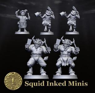 Bard Party Halfling Grung Minotaur
