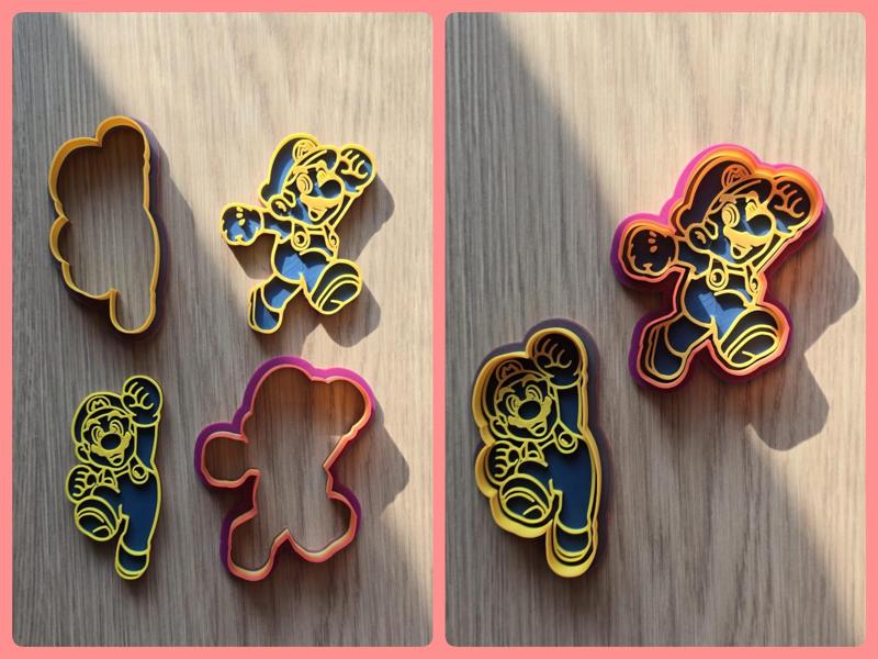 Mario Cookie Cutter 2 Playdoh Stamp Clay Sand
