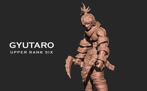Demon slayer - Gyutaro rank 6 anime 3D print model