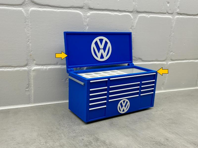 Lid - VW Volkswagen inspired desk work toolbox pen