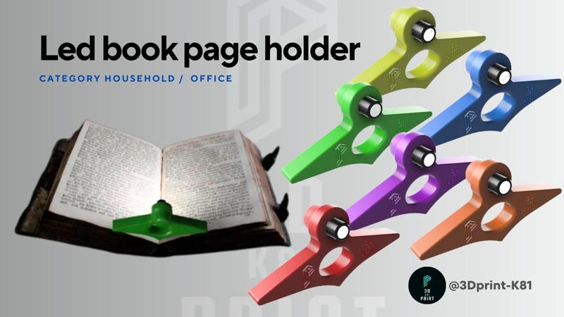 Led book page holder