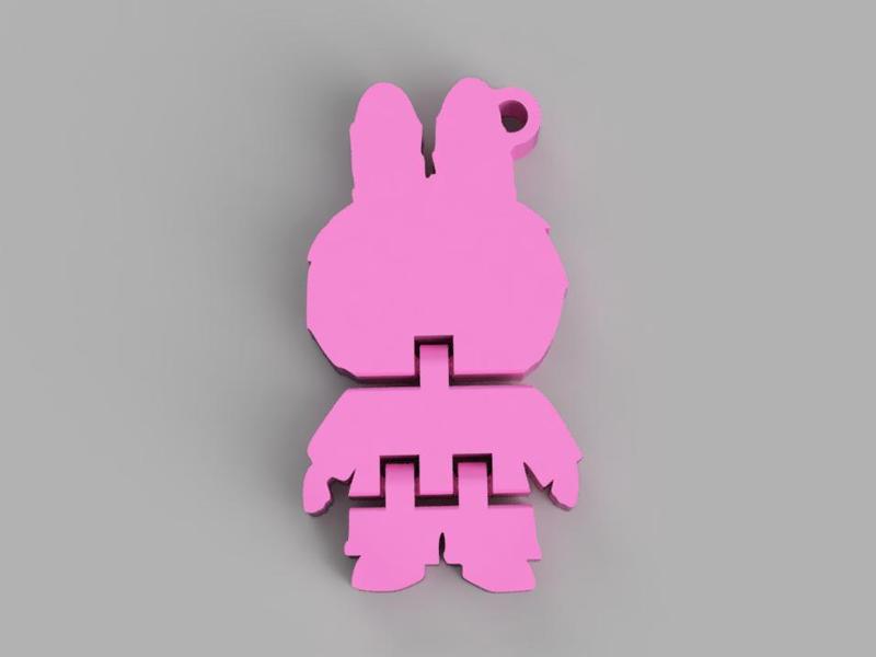 Labubu The monsters Articulated Keychain  Z Flexi