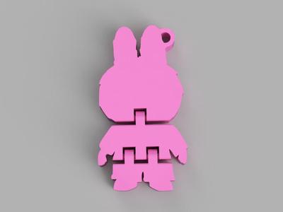 Labubu The monsters Articulated Keychain  Z Flexi