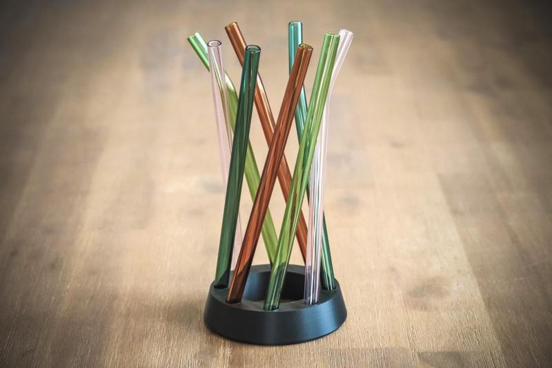 Glass Straw Stand - Parametric Hyperboloid