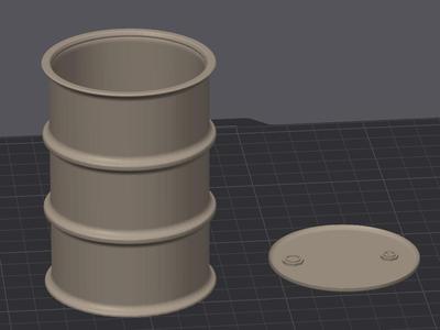 Steel Drum Open Lid.STL