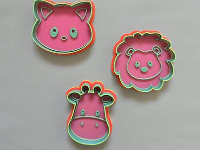 Kawaii Cute Animal Playdoh Cookie Cutter Clay Fun