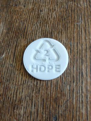 Resin Symbol #2 HDPE Coin