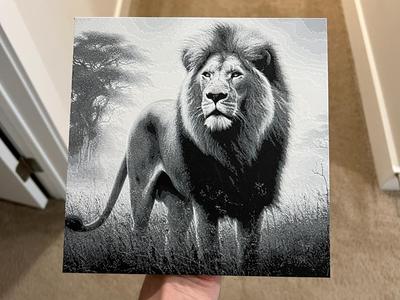 Lion In the Plains Art Hueforge