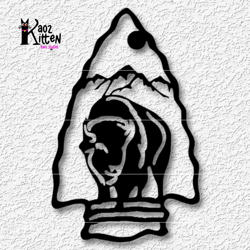 bison arrowhead wall art southern country buffalo decor