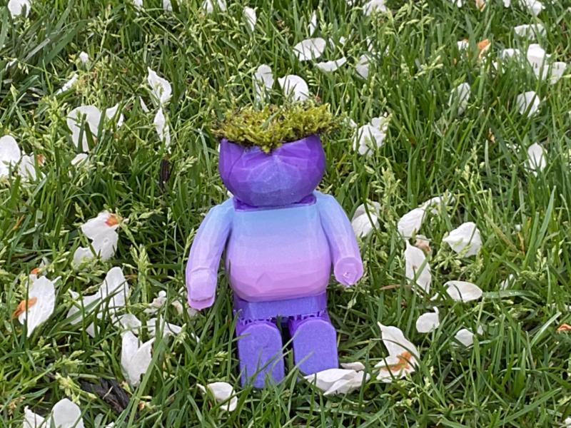 Bear brick planter