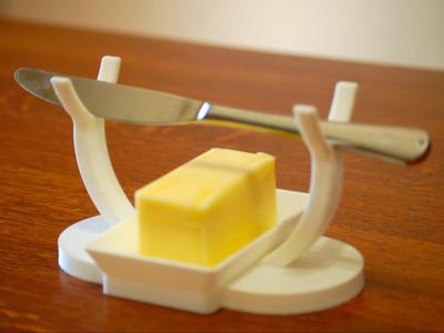 Butter Dish & Knife Holder
