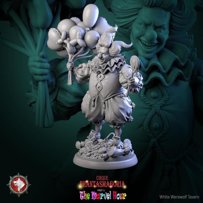 Bibble the Bonbon Buffoon - 32mm & 75mm Pre-Supported STLs