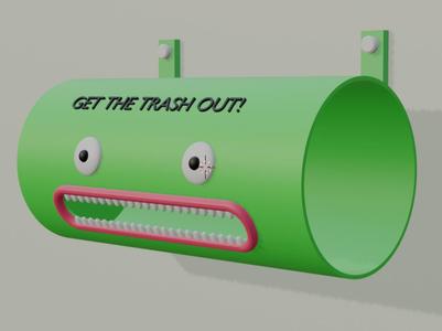 Ugly face trashbag roll dispenser wall mount