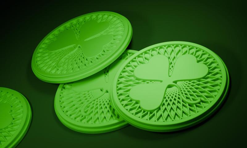 Shamrock coaster