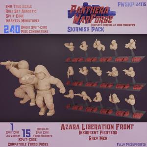 ALF Insurgent Fighters Grey Man: Split-Core Skirmish Pack (6mm Real Scale)