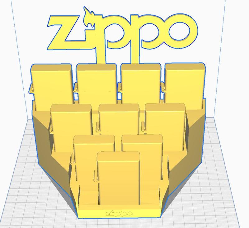 Zippo Display Floating Logo