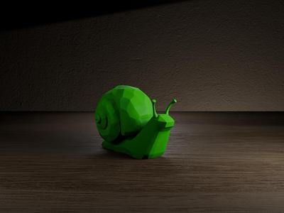 Low Poly Snail – Geometric Garden Companion